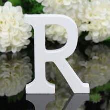 1 件 20 厘米大号白色木制大写英文字母和数字装饰最佳礼物