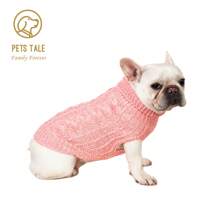 PETS TALE 優質狗狗設計扭結繩索,花卉圖案,鏈條連接,洞,皮革貼布和翻領灰色的套頭毛衣 - 灰色 - 查看 7