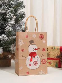 12pcs/set Multicolor Christmas Gift Bag With Paper Material And Hot Stamping - Multicolor - View 5