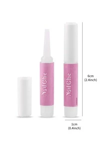Pegamento De Uñas, Pegamento Profesional Duradero Para Consejos De Uñas De Acrílico, Súper Adhesión Para Uñas De Acrílico Y Papel De Prensa, Pegamento De Uñas Adhesivo Para Consejos De Uñas Falsas 0.07 Onzas / Piezas (6 Piezas) - transparente - Ver 7