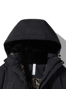 Men's Thickened Jacket Windproof & Waterproof Down Coat - Black - View 3