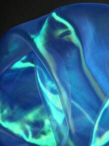 1pc Gradient Two-Color Mesh Fabric, Laser Texture See-Through Fabric Long Skirt Shawl Creative Handmade Fabric - Multicolor - View 7