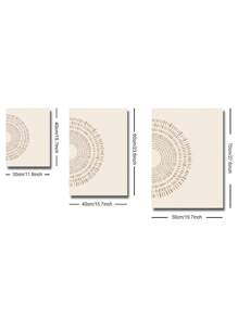 Bộ Của 2 Boho Trừu tượng Bức tranh Giữa mặt trời Mặt trăng Màu be Trái đất Tấn Retro Áp phích tranh sơn dầu In Boho Đơn giản hiện đại Tranh treo tường Đối với Phòng khách , Phòng ngủ , Văn phòng Phòng , Nhà  Đồ trang trí - Màu be - Xem 4