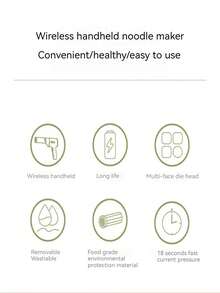 Household Electric Noodle Maker Machine, Automatic And Portable Handheld Dough Press Machine - White - View 8