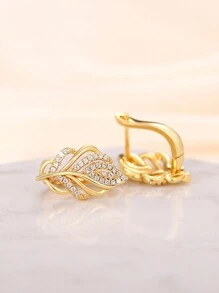 1 Pair Glamorous Cubic Zirconia Hoop Earrings For Women For Wedding Anniversary Engagement Party Jewelry Valentine's Day Gift Valentines,Mom,Mother,Mother's Day,Gift