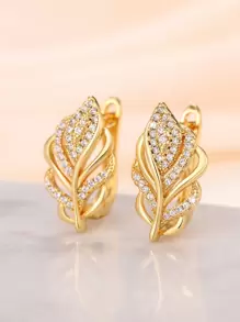 1 Pair Glamorous Cubic Zirconia Hoop Earrings For Women For Wedding Anniversary Engagement Party Jewelry Valentine's Day Gift Valentines,Mom,Mother,Mother's Day,Gift