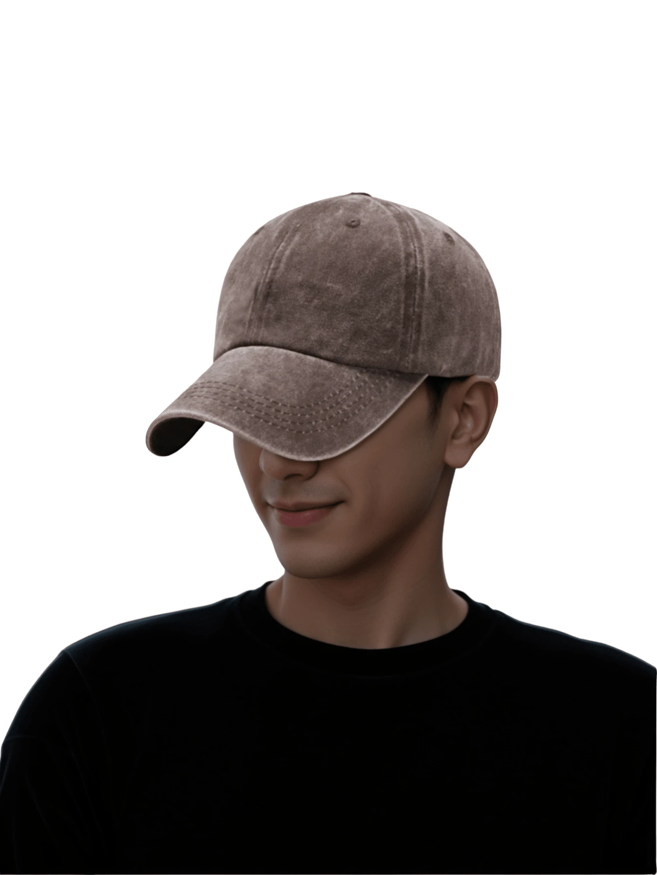 1 sturdy baseball cap for men Trucker cap - Coffee Brown - View 1