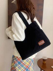 女性時尚大容量多袋肩托包,33x9x27公分,可放置筆記型電腦,簡約風格適用於休閒和度假