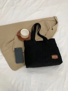 女性時尚大容量多袋肩托包,33x9x27公分,可放置筆記型電腦,簡約風格適用於休閒和度假