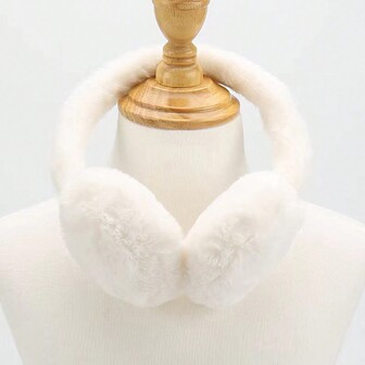 1 st unisex flerfärgade vinteröronmuffar, varma och söta studentöronvärmare, justerbara fluffiga öronskydd för vinterkyla