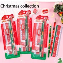 5 Piezas Set De Papelería De Regalo, Kit De Suministros De Estudio, Lápiz Y Conjunto De Papelería Para Estudiantes De Escuela Primaria - Multicolor - Ver 11