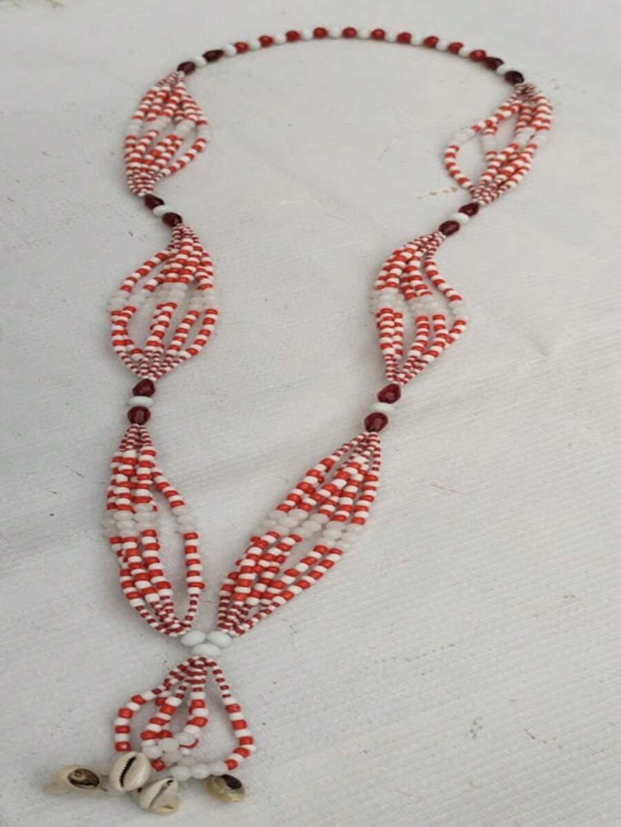 Collar De Shango De Mazo 68 cm De largo - Rojo - Ver 1
