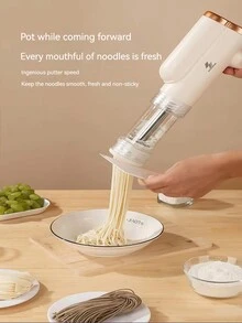 Household Electric Noodle Maker Machine, Automatic And Portable Handheld Dough Press Machine - White - View 1