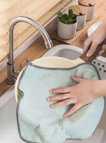 10pcs Hangable Coral Fleece Dish Cloth, Kitchen Household Absorbent Dish Towel, Scouring Rag, Hand Wipe Towel, Cleaning Cloth For Small Business Owners/Retailers,Kitchen,Bathroom,Home,Household Suppliers