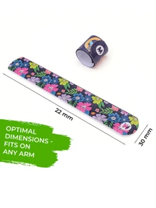 10pcs Pulseras De Golpe, Bandas De Golpe Con Diferentes Diseños Y Patrones Coloridos Para Paquetes De Favores De Fiesta De Cumpleaños Y Premios Escolares En El Aula - Multicolor - Ver 2