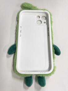 Fun And Cute Plush Bitter Melon Phone Case Compatible With IPhone - Green - View 2