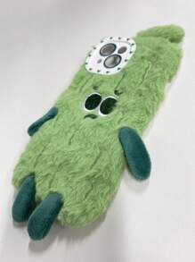 Fun And Cute Plush Bitter Melon Phone Case Compatible With IPhone - Green - View 3