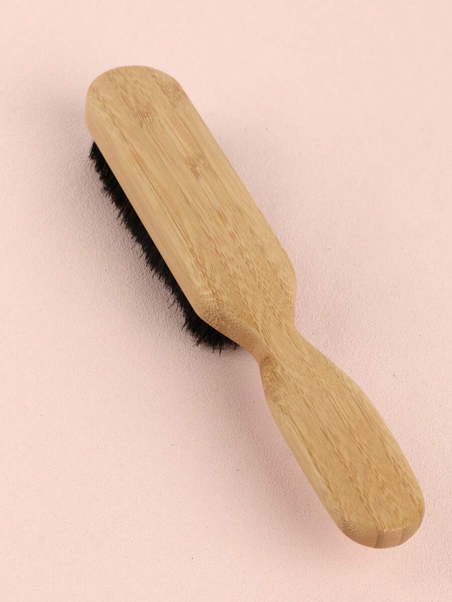 Large Boar  Hair Brush For Straightening Hair - Black - View 1