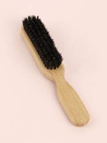 Large Boar  Hair Brush For Straightening Hair - Black - View 3