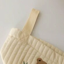 小熊形狀收納籃,適合嬰兒尿布、衣服和玩具整理 - 米色 - 查看 5