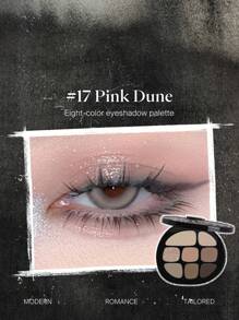 JOOCYEE 多色眼影盤 17 Pink Dune 8 色煙燻眼霧面閃光高色素柔和光滑眼影 - 17粉沙丘 - 查看 1