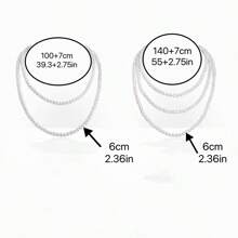 女式時尚珍珠項鍊,140 厘米 - 女士時尚珍珠毛衣鏈 - 查看 4