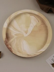 圆形条纹储物托盘水泥模具水磨石混凝土花盆底座硅胶模具蜡烛烛台储物托盘环氧树脂模具 - 白色 - 查看 7