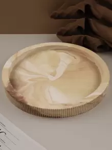 圆形条纹储物托盘水泥模具水磨石混凝土花盆底座硅胶模具蜡烛烛台储物托盘环氧树脂模具 - 白色 - 查看 8