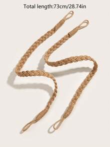 2入組手工編織繩繩帶,用於窗簾收納 - 棕色 - 查看 5