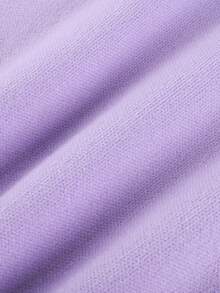 Annil Áo len dệt kim Jacquard cổ tròn ấm áp thường ngày dành cho bé trai và bé gái Màu tím - Màu tím - Xem 6