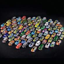 20pcs Iron Alloy Pull Back Racing Car Toy For Boys, Color & Style Random - Apricot - View 5
