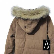 Men's Plush Jacket Coat Long Rain Jacket Cold Rain Coat Cold Winter Detachable Hat - Mocha Brown - View 2