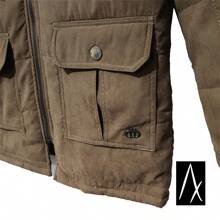 Men's Plush Jacket Coat Long Rain Jacket Cold Rain Coat Cold Winter Detachable Hat - Mocha Brown - View 9