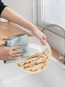 10pcs Hangable Coral Fleece Dish Cloth, Kitchen Household Absorbent Dish Towel, Scouring Rag, Hand Wipe Towel, Cleaning Cloth For Small Business Owners/Retailers,Kitchen,Bathroom,Home,Household Suppliers