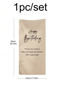 قطعة واحدة لافتة قماشية حرفية لحفلة عيد الميلاد، ديكور معلق خلفية للمشهد الحفلة، 90 سم * 45 سم - الأسود - مشاهدة 2