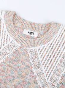 Annil Girls' Sweaters, Knitwear, Casual Sweet Winter Warm Round Neck, Solid Color, Outerwear For Children - White - View 4