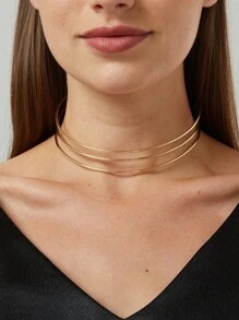Minimalist Cuff Choker - Yellow Gold - View 9
