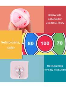 1 件粘球飞镖游戏、派对游戏、室内/室外吸盘射击游戏、运动休闲游戏