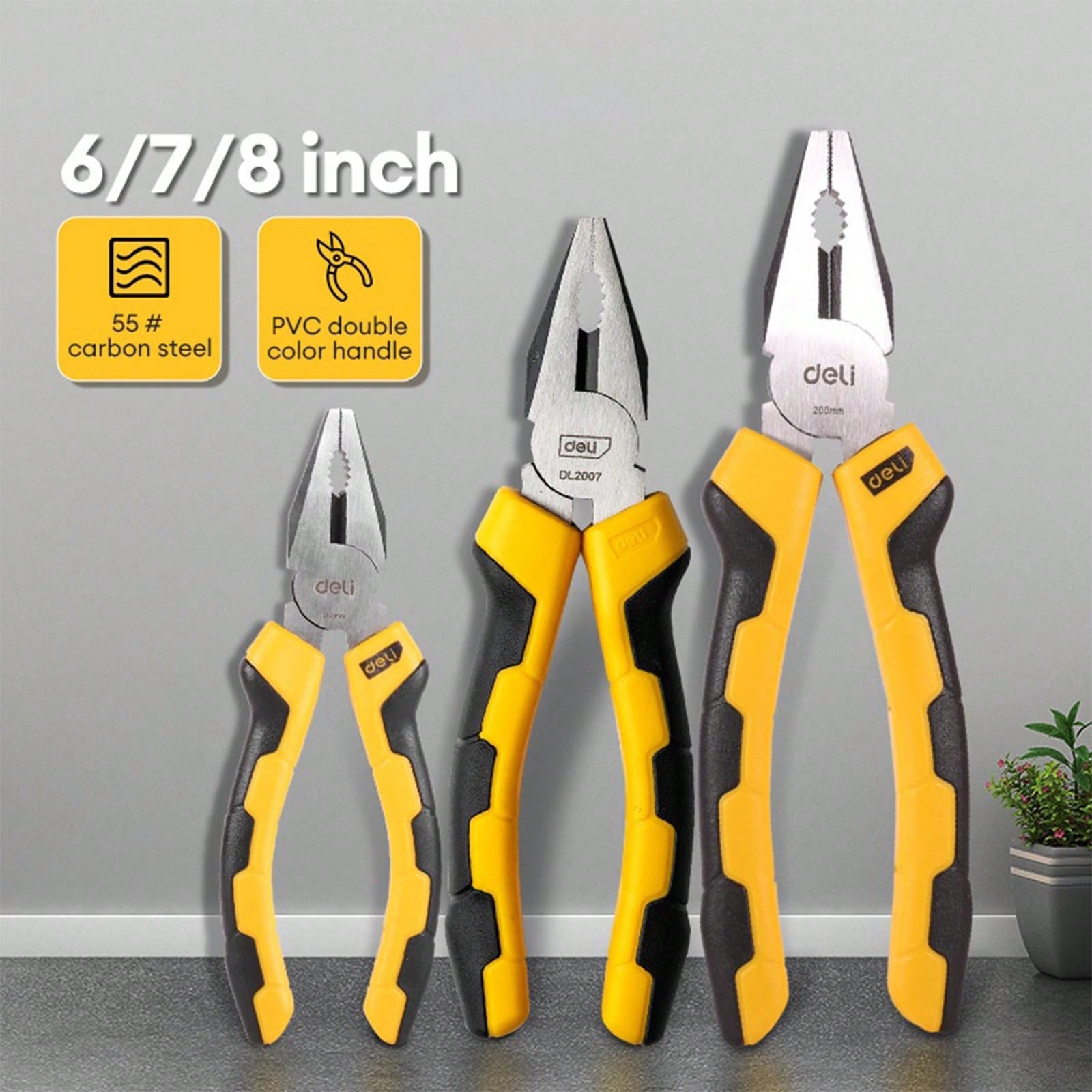 Lineman's Pliers Combination Pliers 6 Inch Pliers with Wire Cutter, Heavy Duty Chrome Vanadium