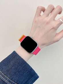 1条男女通用硅胶磁吸表带，兼容 42mm、38mm、40mm、41mm、44mm、45mm、46mm、49mm，时尚智能手表替换表带，适用于Ultra2、Ultra SE2、SE 11、10、9、8、7、6、5、4、3、2、1系列，是学生返校的理想礼物 - 彩色 - 查看 4