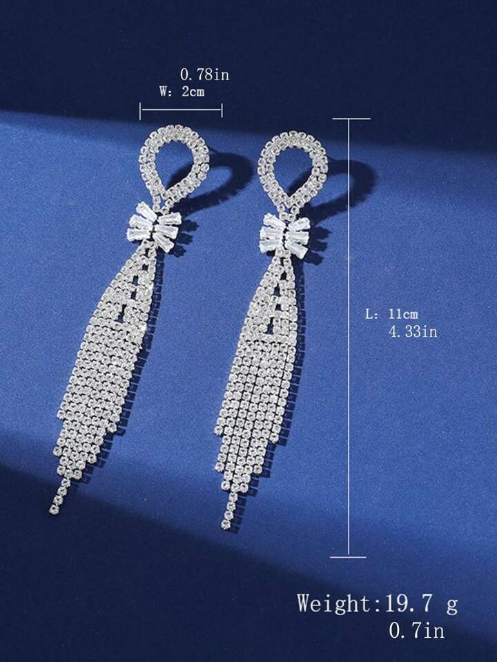 Long hot sale dressy earrings