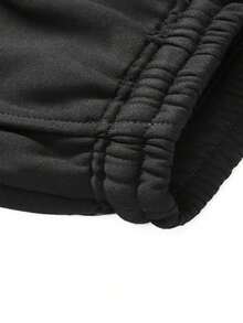 1set Men's Printed Athletic Tracksuit - Black - View 5