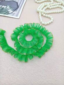 帶金邊網紗帶,鉤織蕾絲面料修飾衣服,配飾,鞋子,帽子,包袋