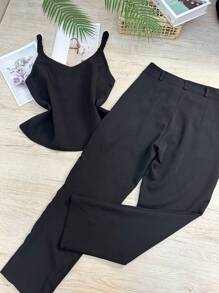 Women Two-piece Outfits - màu đen - Xem 2