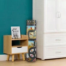 1入兒童汽車玩具城市建設地帶交通停車遊戲地圖玩具，室內/室外活動地毯，最佳兒童禮物，戶外野餐地墊，校園、學生、文具、學校用品 - 黃色 - 查看 9