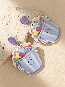 1 Đôi Bông Tai Lấp Lánh Thông Thường Cho Nữ Trang Trí Hàng Ngày - Nhiều màu - Xem 4