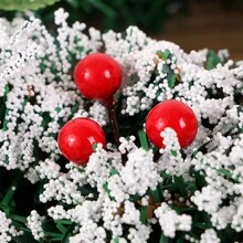 Guirnaldas navideñas hechas a mano, guirnaldas navideñas simuladas, árboles de Navidad decorados, guirnaldas de bodas, decoraciones navideñas - Verde - Ver 2