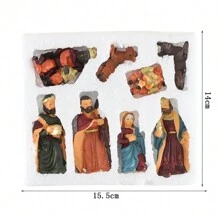 Bộ 8 tượng Chúa Jesus, Trang trí bàn làm việc tại nhà - màu nâu - Xem 7