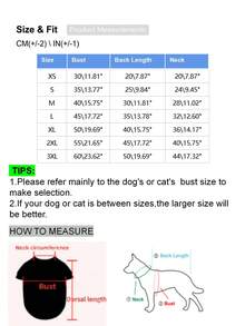 1 件猫狗四季保暖连帽衫，卡通图案 - 藍色 - 查看 6