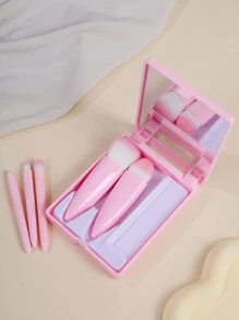 5件套化妆刷套装，包含散粉刷、粉底刷、眼影刷，带镜子，刷毛柔软，专业美妆工具，化妆刷套装，化妆刷套装，化妆刷套装，全套化妆工具，化妆刷套装，全套化妆工具，化妆刷套装，化妆刷套装，化妆礼盒套装